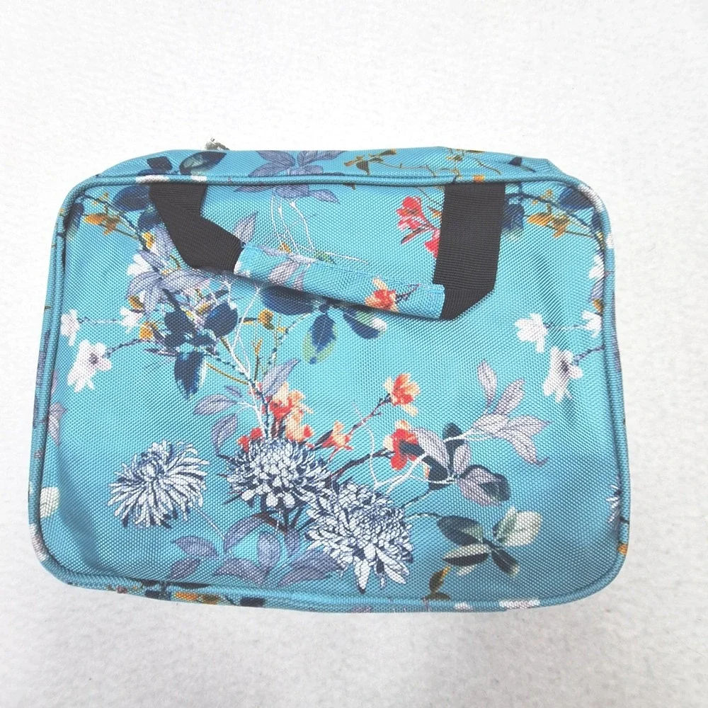 Bang Carsen Hanging Toiletry Bag Womens Large Turquoise Floral Travel Organizer